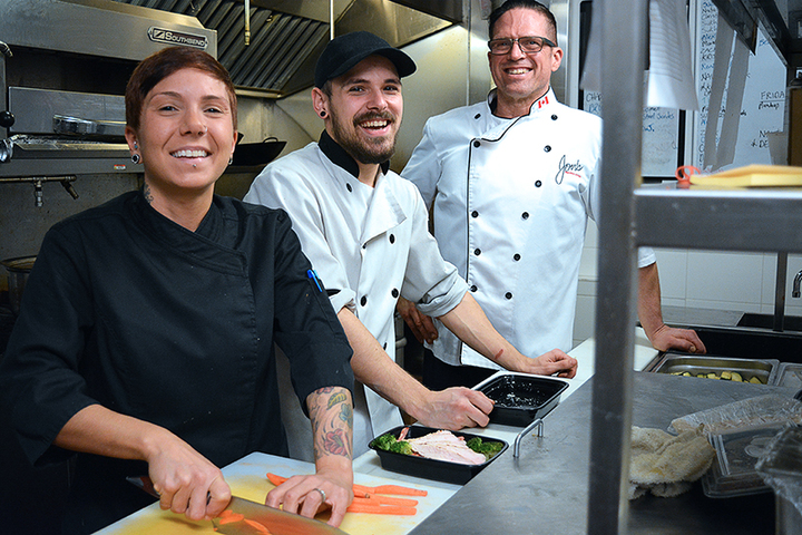 Photo of Local chefs in a Newton B.C. restaurant.